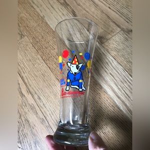 Spuds Mackenzie 1987 party animal beer glass NWOT